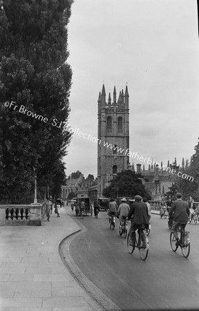 MAGDALEN TOWER FROM THE BRIDGE